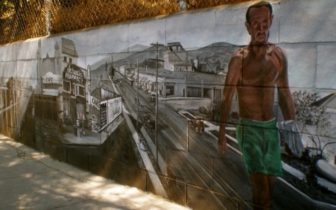 the walking man mural