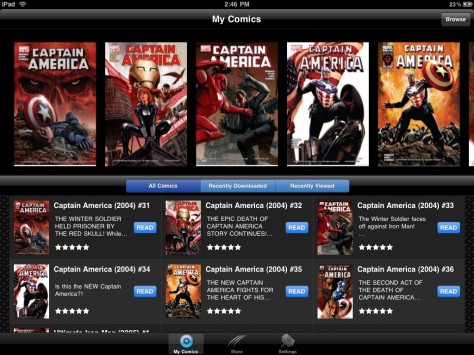 The Purchase Screen Buying some Captain America